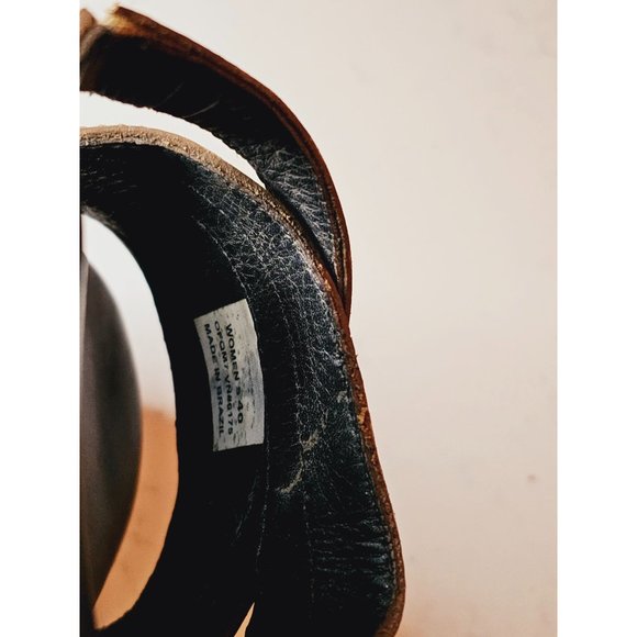 LL. Bean Sandals size 8.5 tan leather slip on - Picture 4 of 7